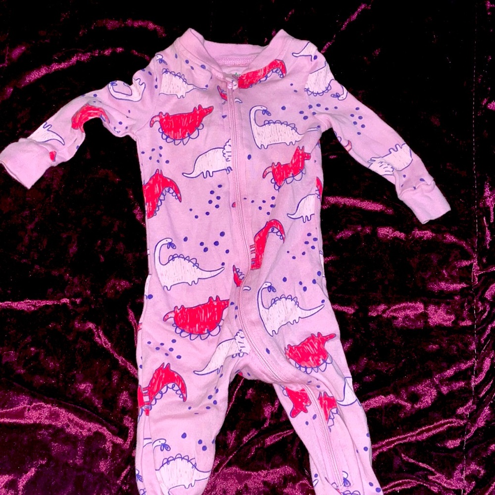 Pink dinosaur sleeper